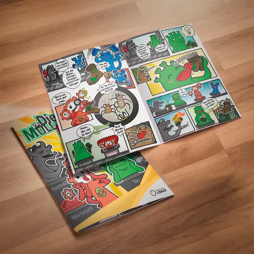 Trash Monsters comic and flyer